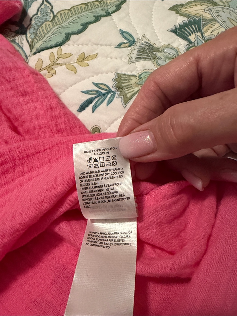 Lucky Brand hot pink gauze top, size L. - Picture 8 of 9